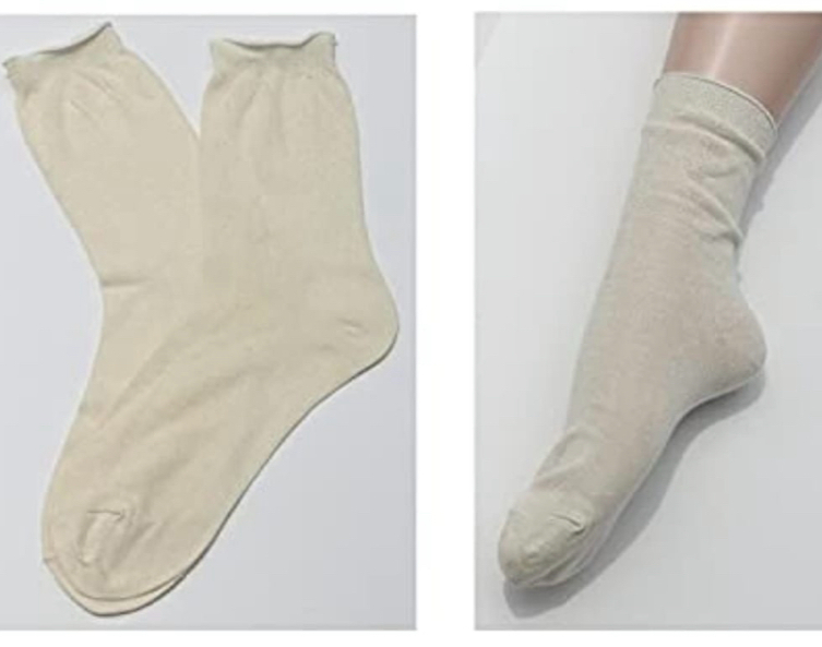 Носочки для сна из 100% необработанного сырого шелка